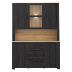 Szeroka witryna CHISBURY 150 cm czarny – Meble Forte