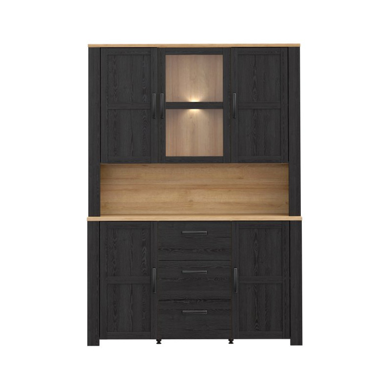 Szeroka witryna CHISBURY 150 cm czarny – Meble Forte