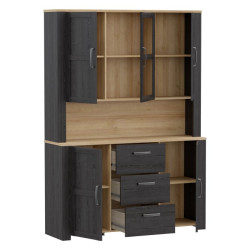 Szeroka witryna CHISBURY 150 cm czarny – Meble Forte