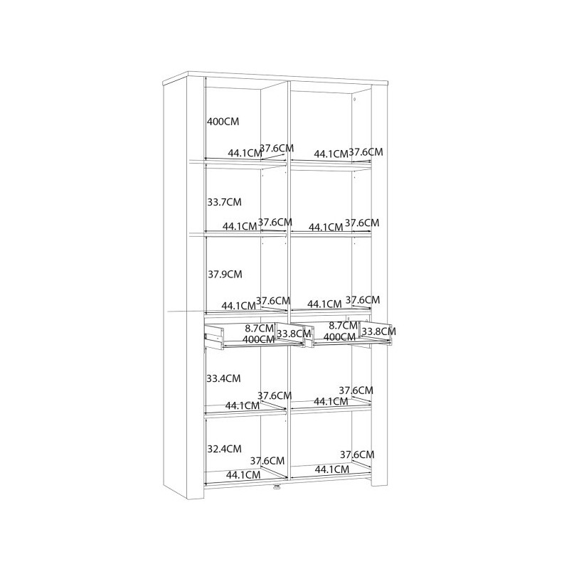 Witryna z szufladami CHISBURY 110 cm czarny - Meble Forte