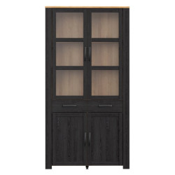 Witryna z szufladami CHISBURY 110 cm czarny - Meble Forte