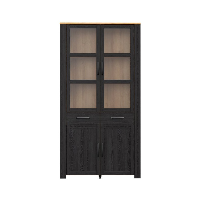 Witryna z szufladami CHISBURY 110 cm czarny - Meble Forte