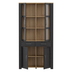 Witryna z szufladami CHISBURY 110 cm czarny - Meble Forte