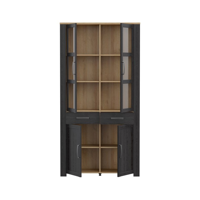 Witryna z szufladami CHISBURY 110 cm czarny - Meble Forte