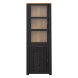 Wąska witryna CHISBURY 70 cm czarny – Meble Forte