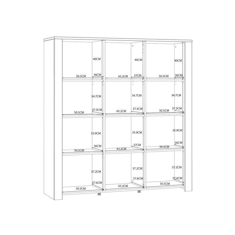 Wysoka witryna CHISBURY 150 cm czarny – Meble Forte