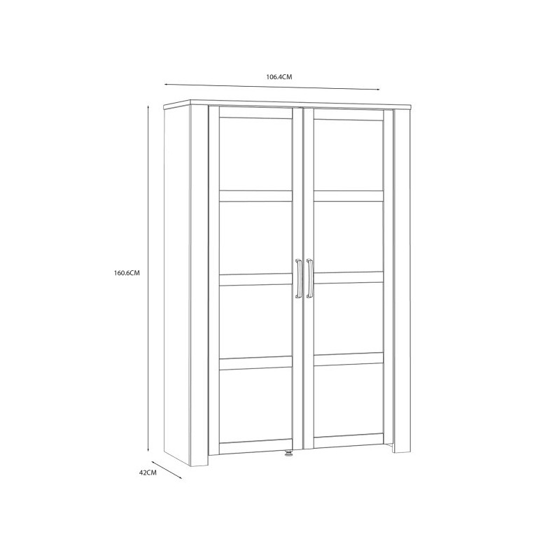 Wysoka witryna CHISBURY 110 cm czarny – Meble Forte
