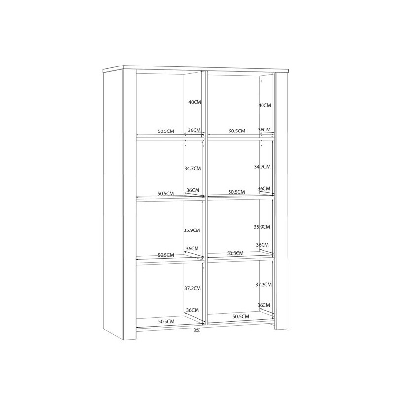 Wysoka witryna CHISBURY 110 cm czarny – Meble Forte