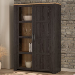 Wysoka witryna CHISBURY 110 cm czarny – Meble Forte