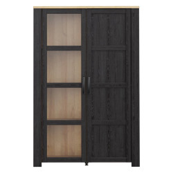 Wysoka witryna CHISBURY 110 cm czarny – Meble Forte