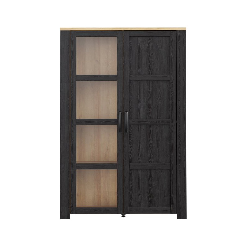 Wysoka witryna CHISBURY 110 cm czarny – Meble Forte