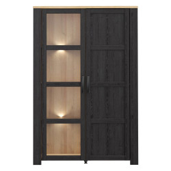 Wysoka witryna CHISBURY 110 cm czarny – Meble Forte