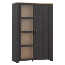 Wysoka witryna CHISBURY 110 cm czarny – Meble Forte