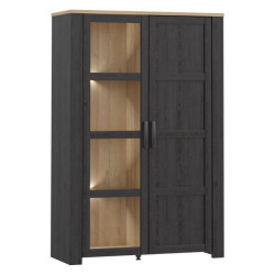 Wysoka witryna CHISBURY 110 cm czarny – Meble Forte