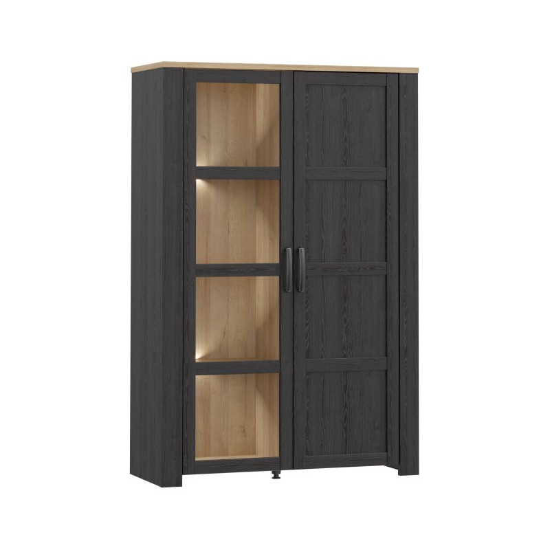 Wysoka witryna CHISBURY 110 cm czarny – Meble Forte