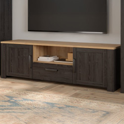 Szafka RTV 160 cm CHISBURY czarny – Meble Forte