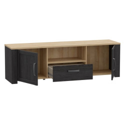 Szafka RTV 160 cm CHISBURY czarny – Meble Forte