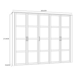 Szafa ubraniowa CHISBURY 270 cm czarny | domowanie.pl