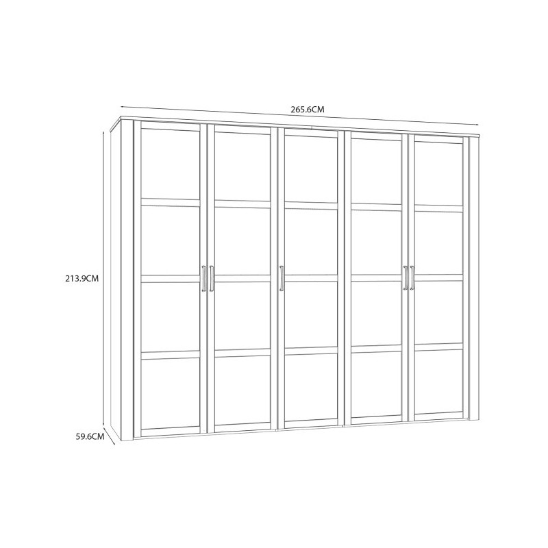 Szafa ubraniowa CHISBURY 270 cm czarny | domowanie.pl