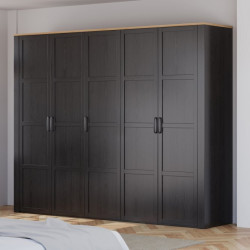 Szafa ubraniowa CHISBURY 270 cm czarny | domowanie.pl