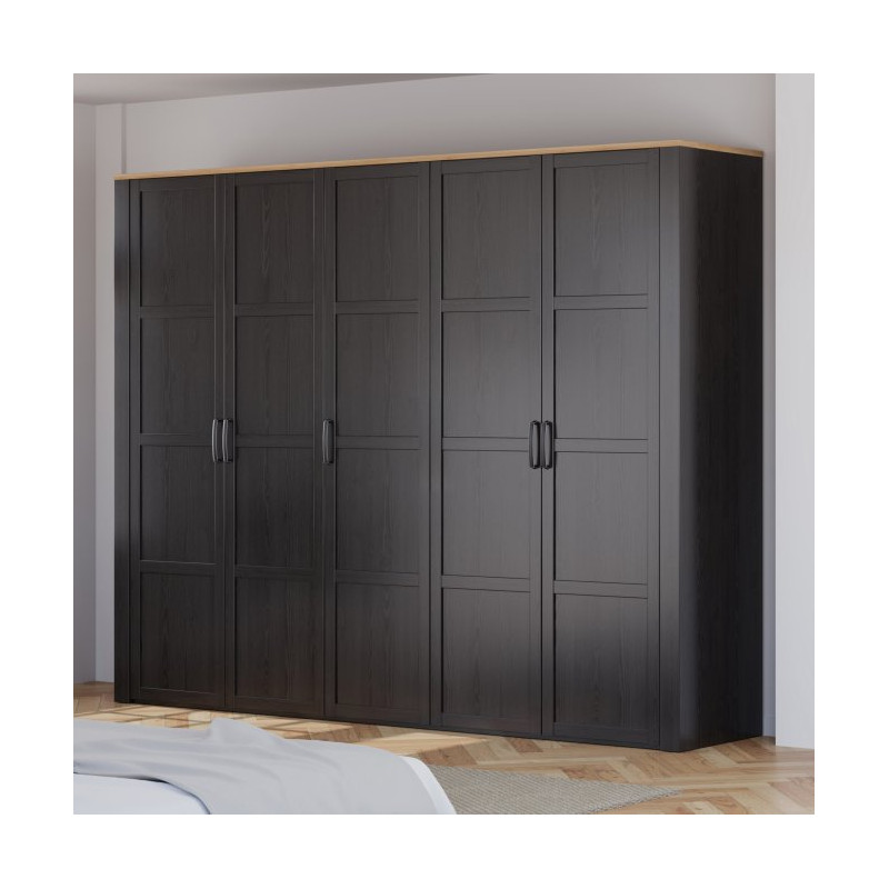 Szafa ubraniowa CHISBURY 270 cm czarny | domowanie.pl