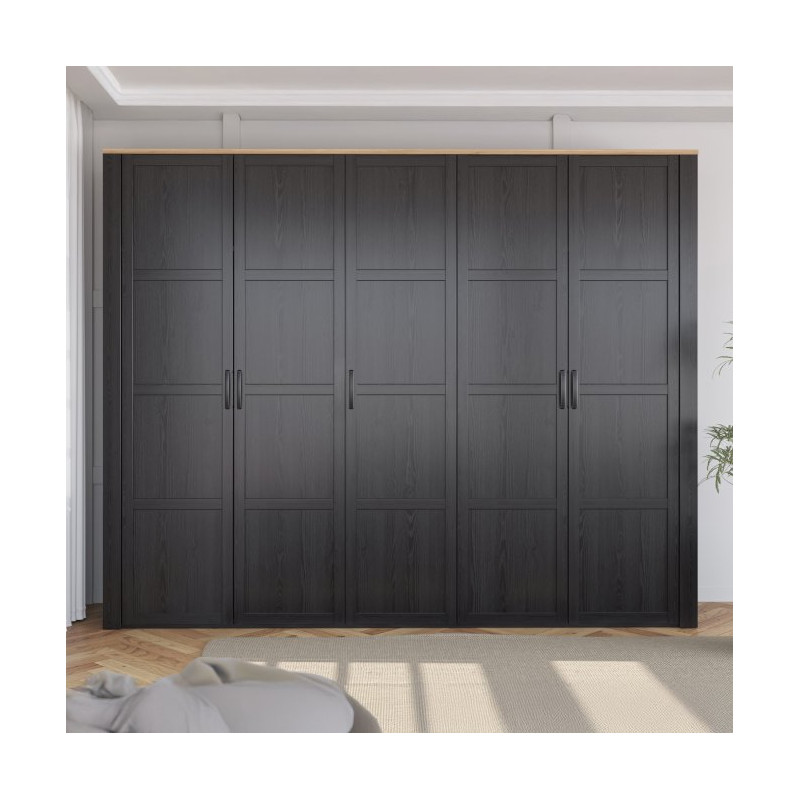 Szafa ubraniowa CHISBURY 270 cm czarny | domowanie.pl