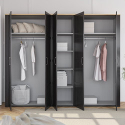 Szafa ubraniowa CHISBURY 270 cm czarny | domowanie.pl