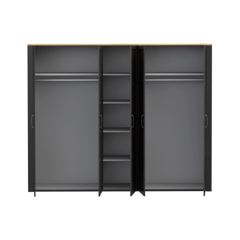 Szafa ubraniowa CHISBURY 270 cm czarny | domowanie.pl