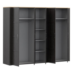 Szafa ubraniowa CHISBURY 270 cm czarny | domowanie.pl