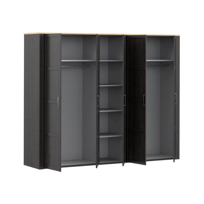 Szafa ubraniowa CHISBURY 270 cm czarny | domowanie.pl