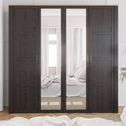 Szafa z lustrem CHISBURY 220 cm czarny – Meble Forte