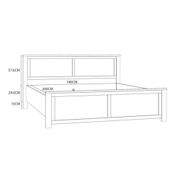 Łóżko dwuosobowe CHISBURY 180x200 cm BHLL2182 czarny