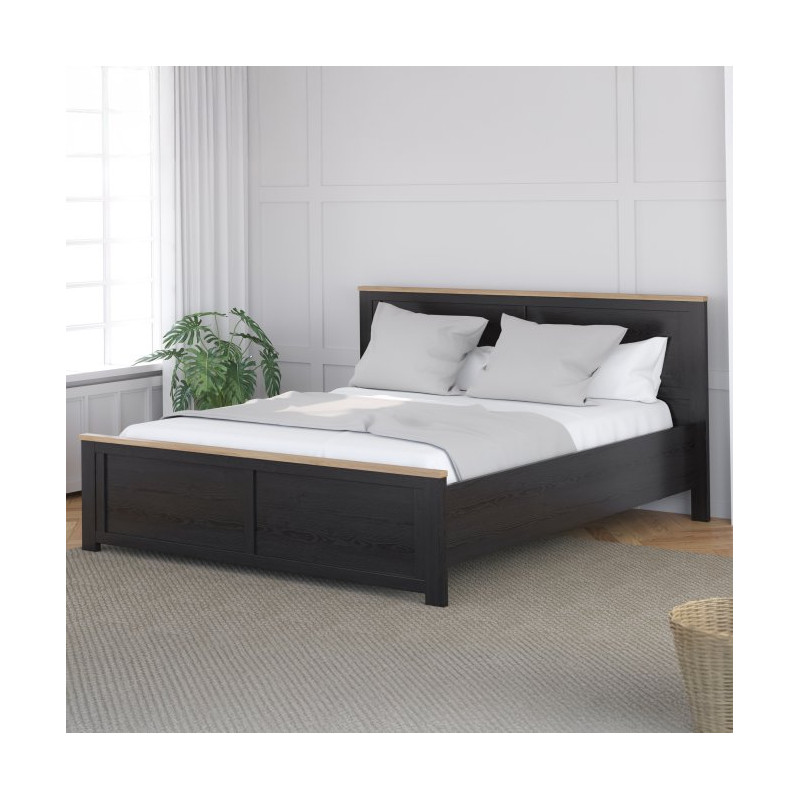 Łóżko dwuosobowe CHISBURY 180x200 cm BHLL2182 czarny