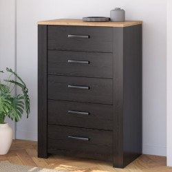 Komoda z szufladami Chisbury BHLK311 czarny – Meble Forte