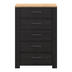 Komoda z szufladami Chisbury BHLK311 czarny – Meble Forte