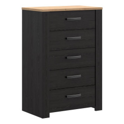 Komoda z szufladami Chisbury BHLK311 czarny – Meble Forte