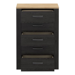 Komoda z szufladami Chisbury BHLK311 czarny – Meble Forte