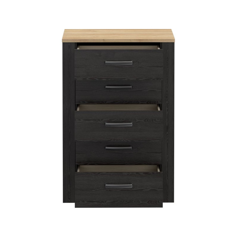 Komoda z szufladami Chisbury BHLK311 czarny – Meble Forte
