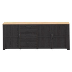 Szeroka komoda 220 cm Chisbury BHLK241R czarny – Meble Forte