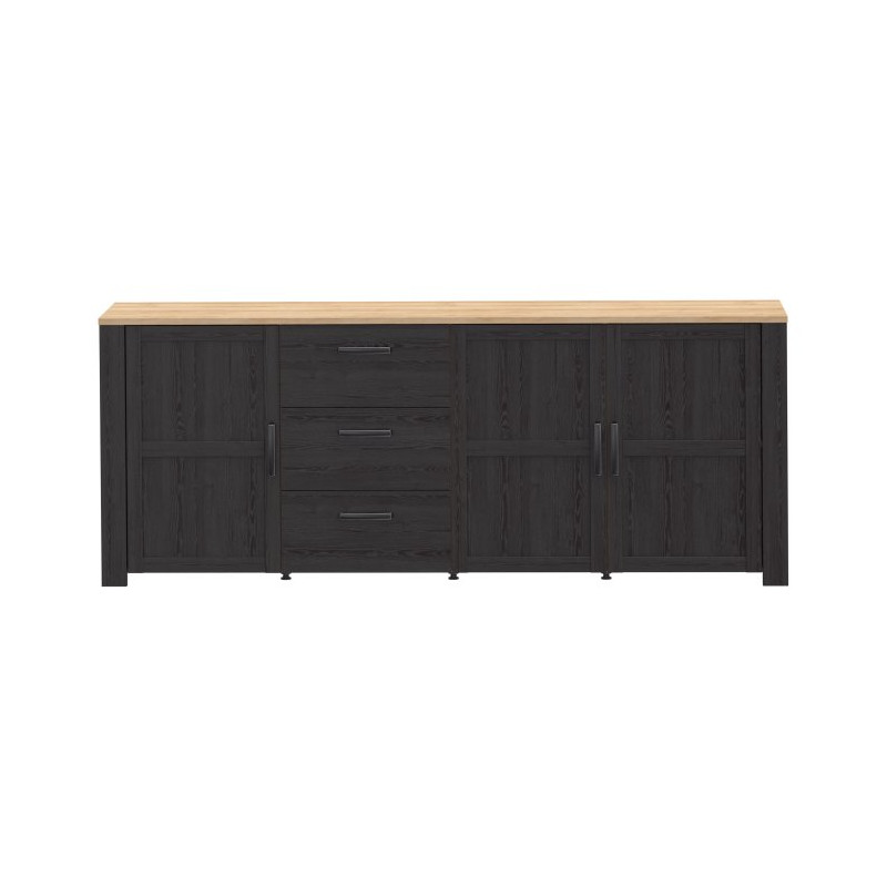 Szeroka komoda 220 cm Chisbury BHLK241R czarny – Meble Forte