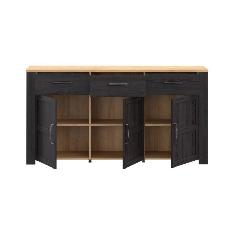 Szeroka komoda Chisbury BHLK231 czarny – Meble Forte | Domowanie