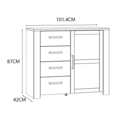 Komoda Chisbury z szufladami czarny – Meble Forte | domowanie.pl