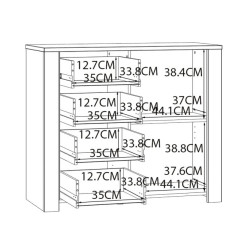 Komoda Chisbury z szufladami czarny – Meble Forte | domowanie.pl