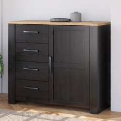 Komoda Chisbury z szufladami czarny – Meble Forte | domowanie.pl