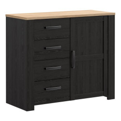 Komoda Chisbury z szufladami czarny – Meble Forte | domowanie.pl