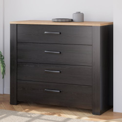 Komoda Chisbury z szufladami czarny – Meble Forte | domowanie.pl