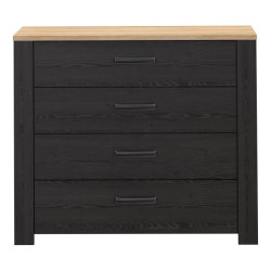 Komoda Chisbury z szufladami czarny – Meble Forte | domowanie.pl