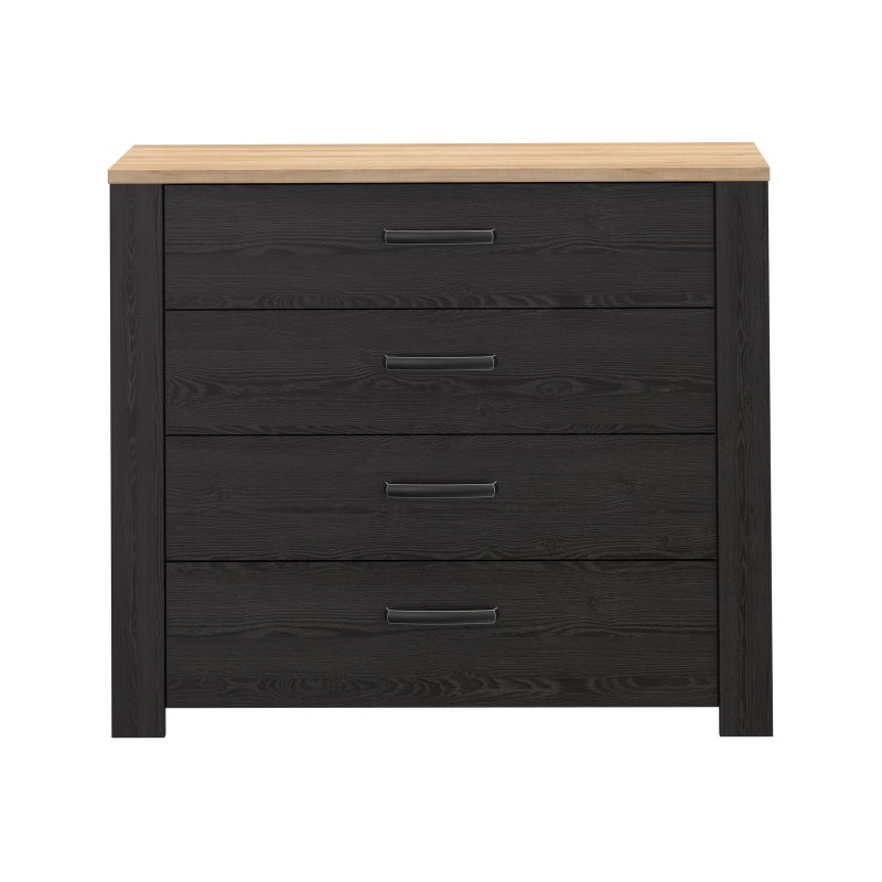 Komoda Chisbury z szufladami czarny – Meble Forte | domowanie.pl
