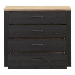 Komoda Chisbury z szufladami czarny – Meble Forte | domowanie.pl