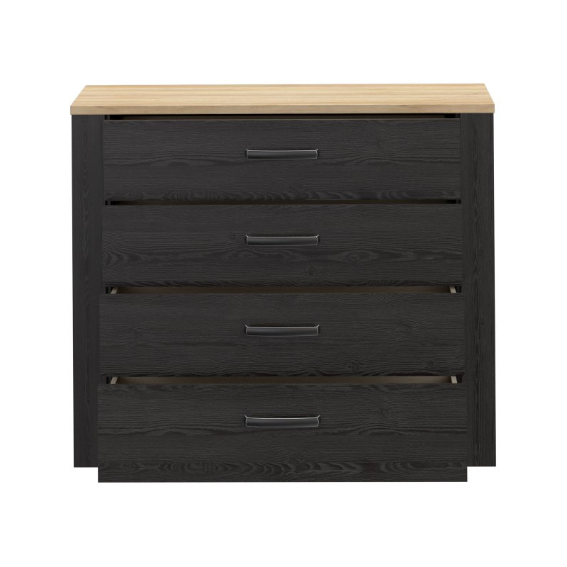 Komoda Chisbury z szufladami czarny – Meble Forte | domowanie.pl